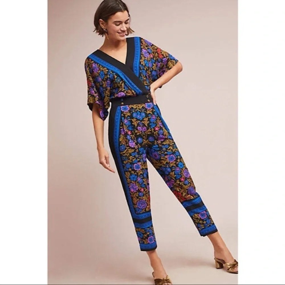 Anthropologie Ett:twa Scarf Printed Jumsuit - Picture 2 of 15